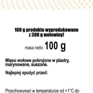 BEEF JERKY - 100 g, Zielona Cebulka